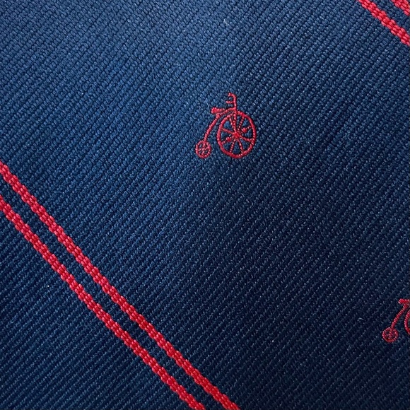 🚲 SMITHSONIAN COLLECTION by PRINCE CONSORT ~ Vintage Blue Tie w/Old Time Cycles - Picture 3 of 4